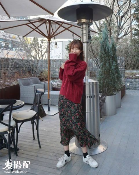 oversized毛衣+长裙